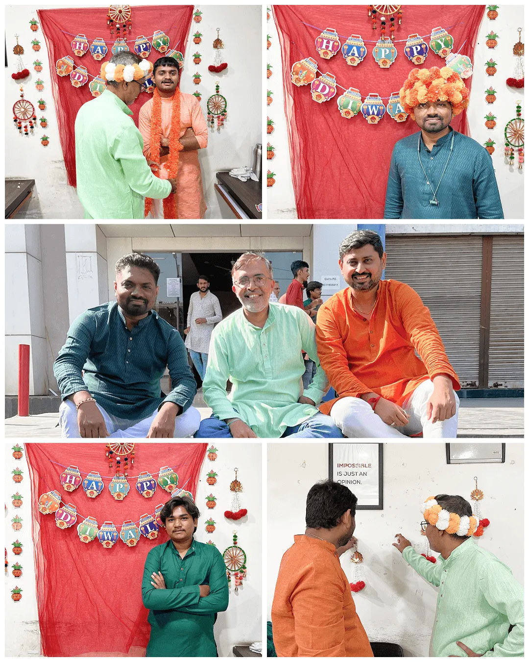 Festive Diwali decorations